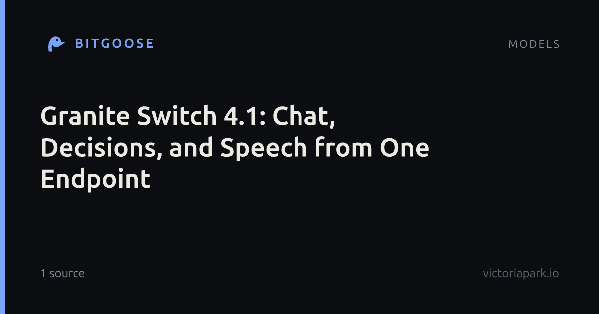 Granite Switch 4.1: Chat, Decisions, and Speech from One Endpoint
