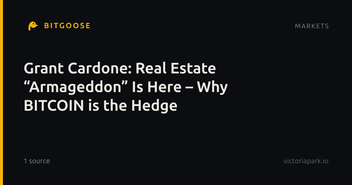 Grant Cardone: Real Estate “Armageddon” Is Here – Why BITCOIN is the Hedge