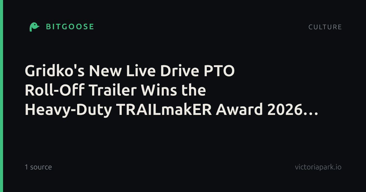 Gridko's New Live Drive PTO Roll-Off Trailer Wins the Heavy-Duty TRAILmakER Award 2026 at NATDA Awards