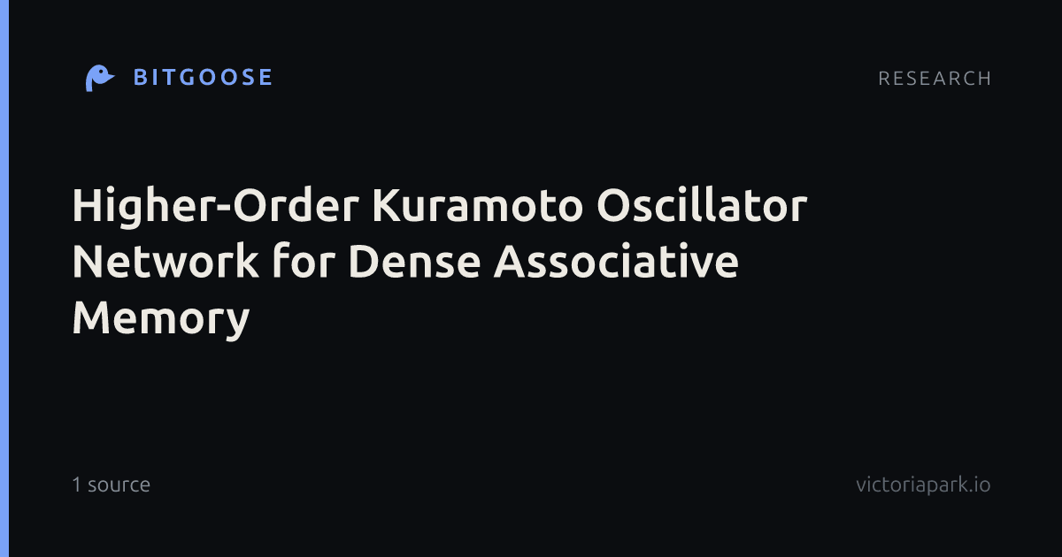 Higher-Order Kuramoto Oscillator Network for Dense Associative Memory