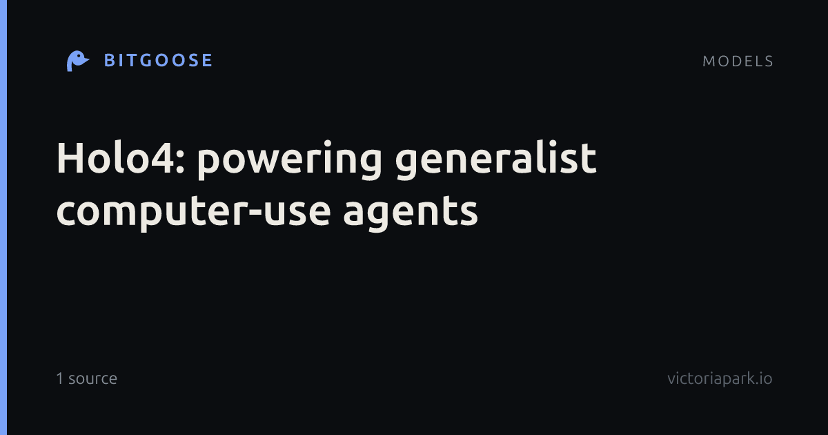 Holo4: powering generalist computer-use agents