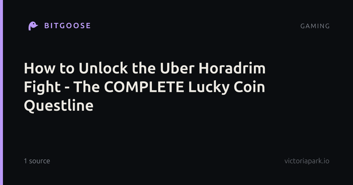 How to Unlock the Uber Horadrim Fight - The COMPLETE Lucky Coin Questline