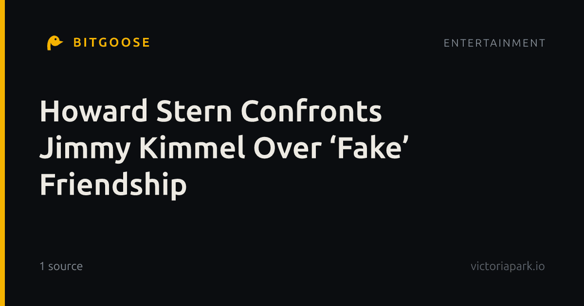 Howard Stern Confronts Jimmy Kimmel Over ‘Fake’ Friendship