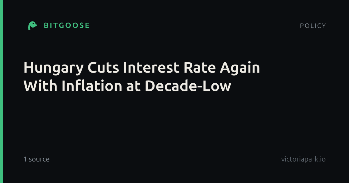 Hungary Cuts Interest Rate Again With Inflation at Decade-Low