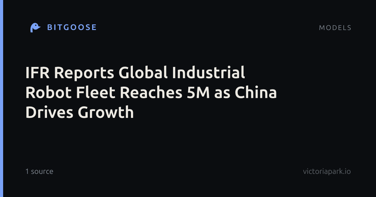IFR Reports Global Industrial Robot Fleet Reaches 5M as China Drives Growth