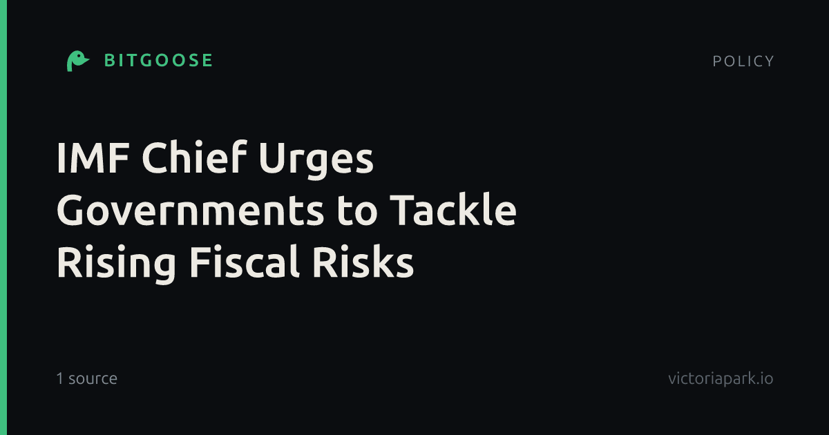 IMF Chief Urges Governments to Tackle Rising Fiscal Risks