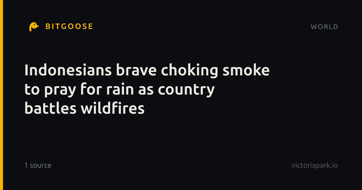 Indonesians brave choking smoke to pray for rain as country battles wildfires