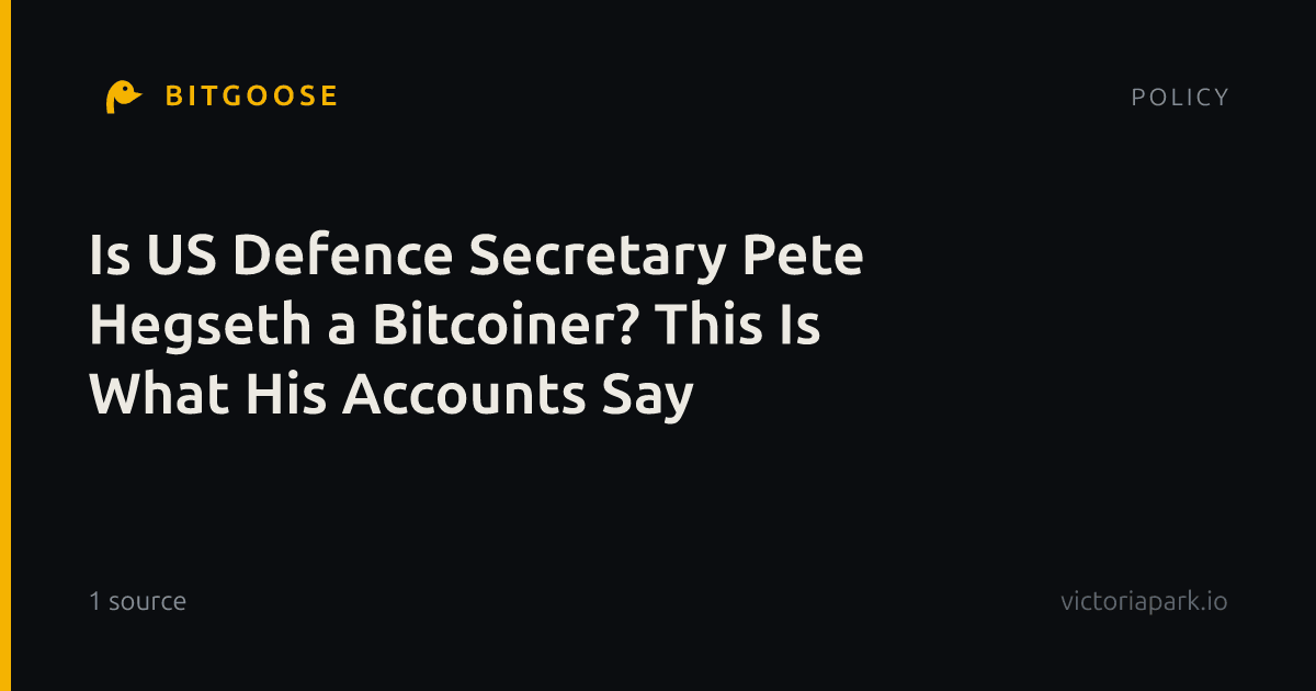 Is US Defence Secretary Pete Hegseth a Bitcoiner? This Is What His Accounts Say
