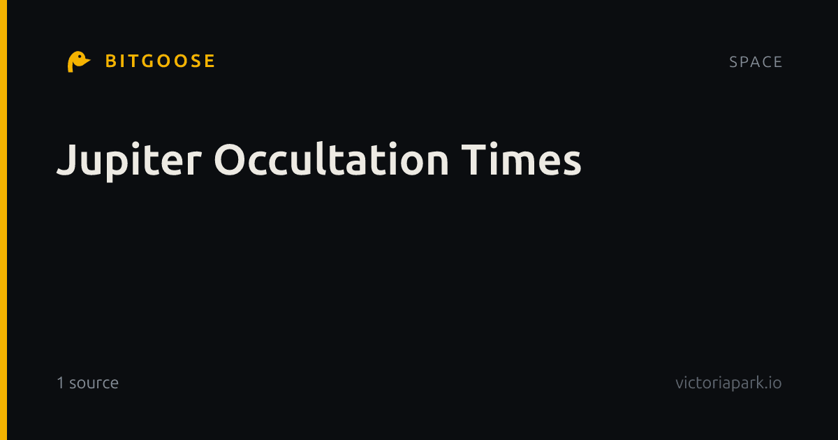 Jupiter Occultation Times