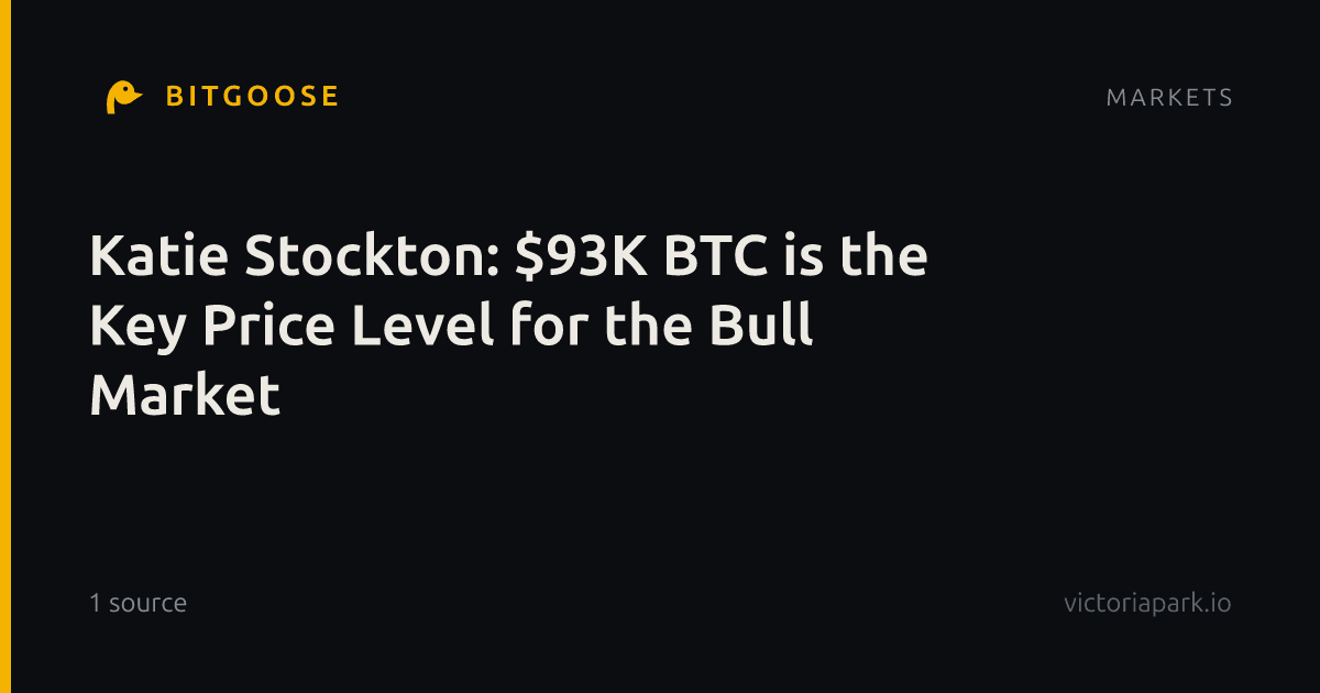 Katie Stockton: $93K BTC is the Key Price Level for the Bull Market