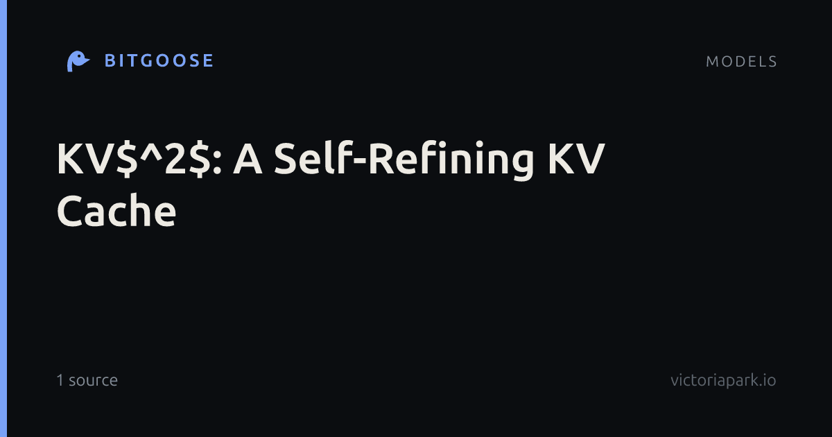 KV$^2$: A Self-Refining KV Cache