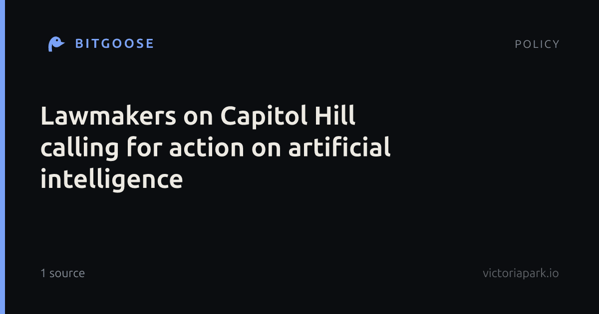 Lawmakers on Capitol Hill calling for action on artificial intelligence