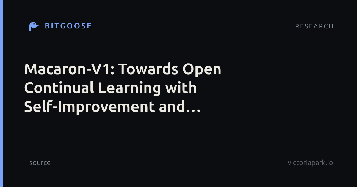 Macaron-V1: Towards Open Continual Learning with Self-Improvement and Mixture-of-LoRA