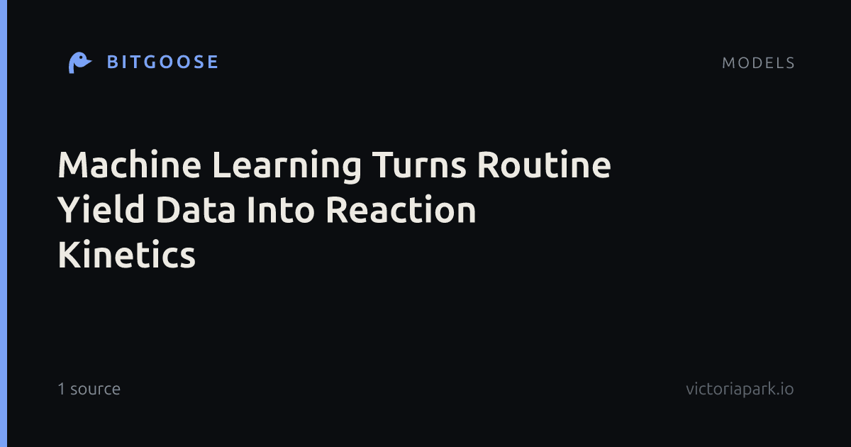 Machine Learning Turns Routine Yield Data Into Reaction Kinetics