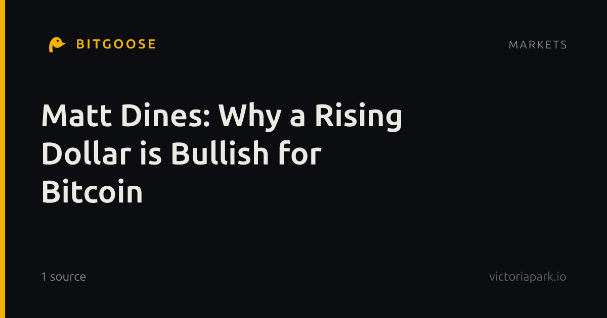 Matt Dines: Why a Rising Dollar is Bullish for Bitcoin