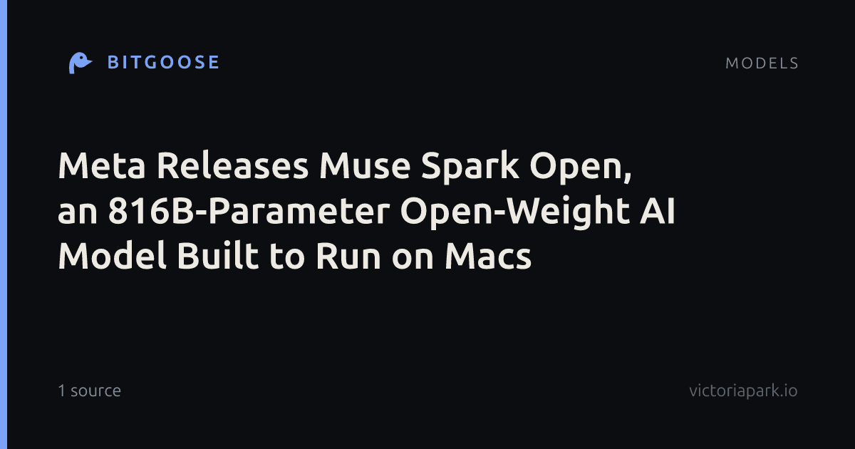 Meta Releases Muse Spark Open, an 816B-Parameter Open-Weight AI Model Built to Run on Macs