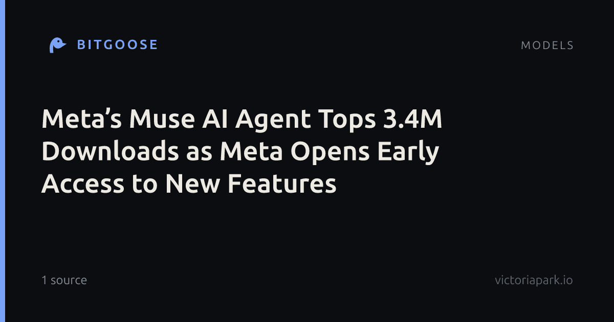 Meta’s Muse AI Agent Tops 3.4M Downloads as Meta Opens Early Access to New Features