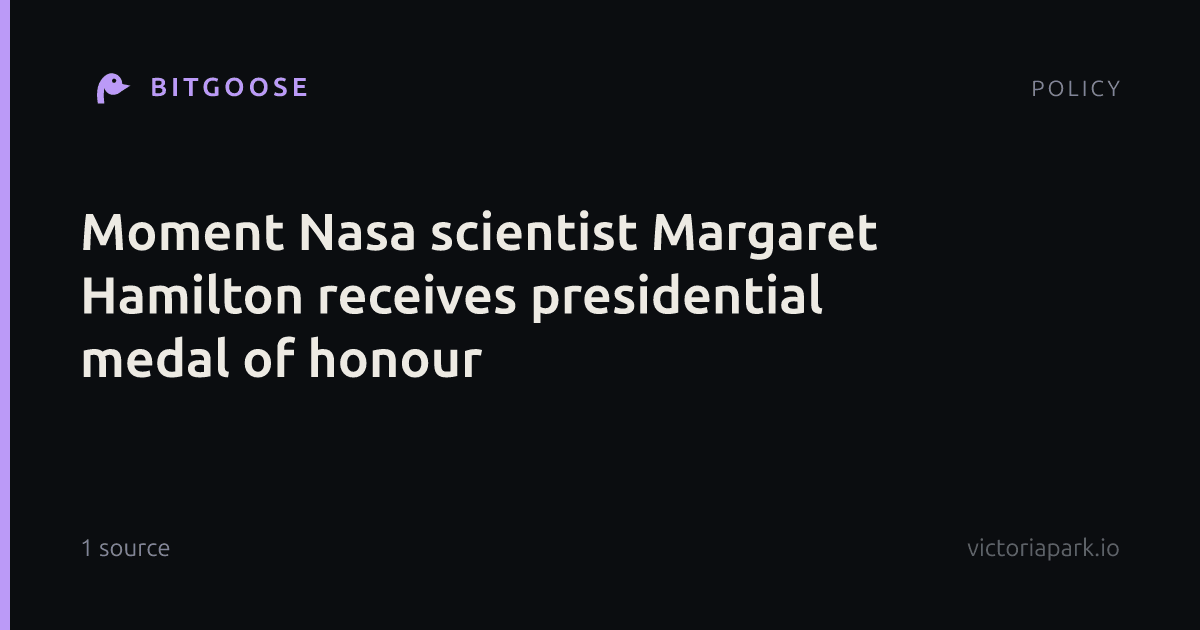 Moment Nasa scientist Margaret Hamilton receives presidential medal of honour