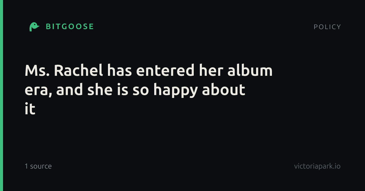 Ms. Rachel has entered her album era, and she is so happy about it