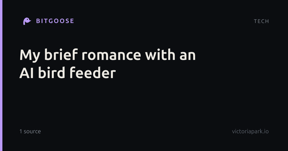 My brief romance with an AI bird feeder