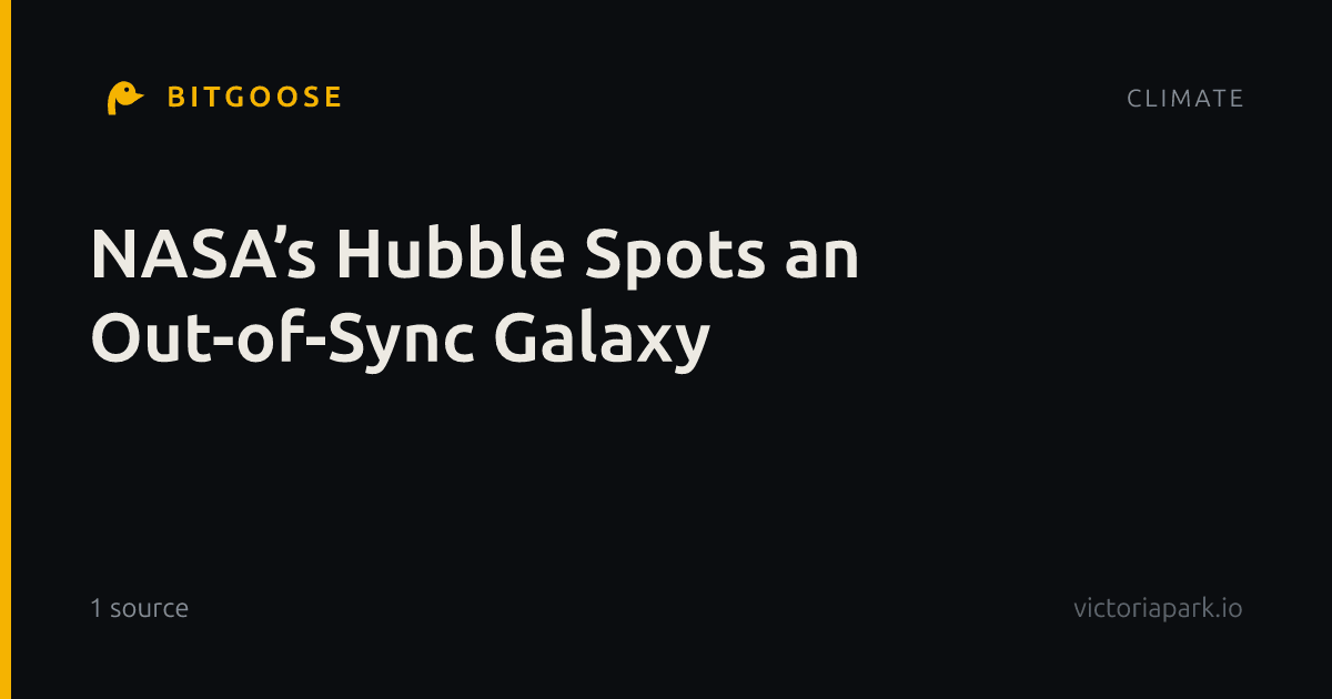 NASA’s Hubble Spots an Out-of-Sync Galaxy