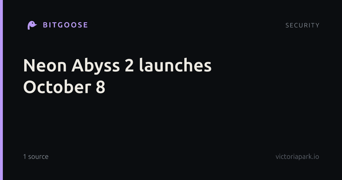 Neon Abyss 2 launches October 8