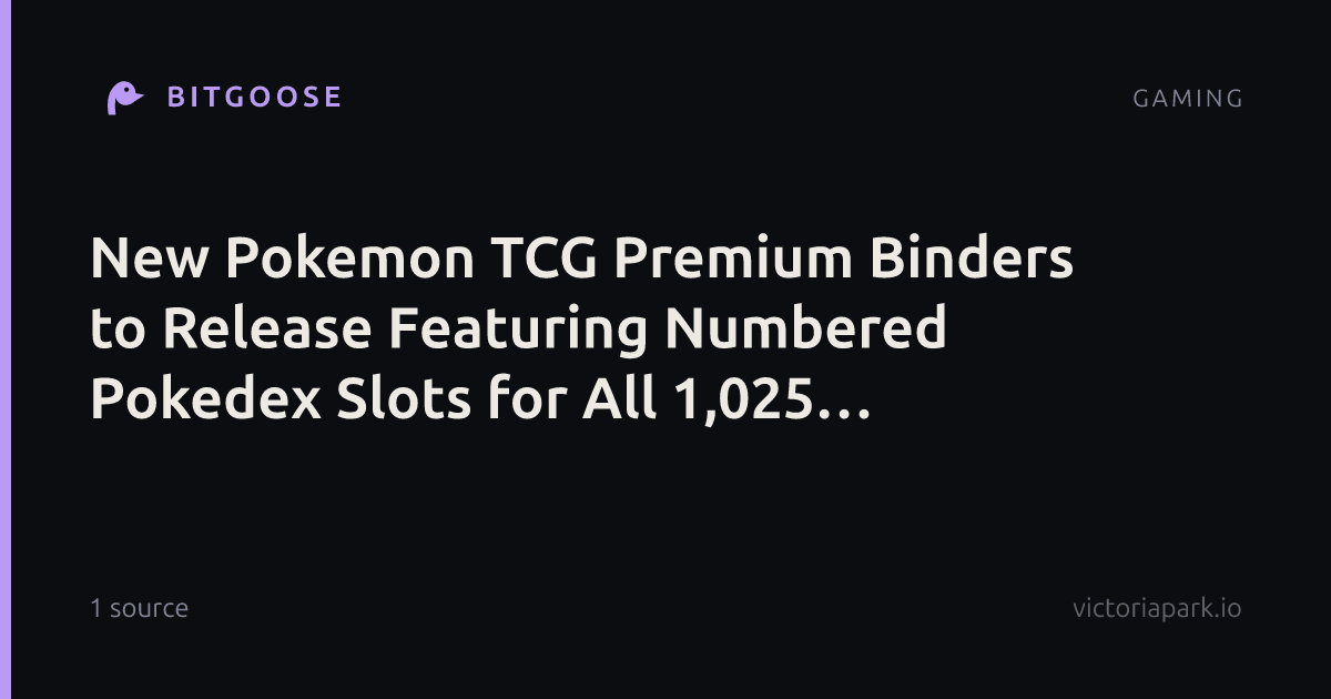 New Pokemon TCG Premium Binders to Release Featuring Numbered Pokedex Slots for All 1,025 Pokemon!
