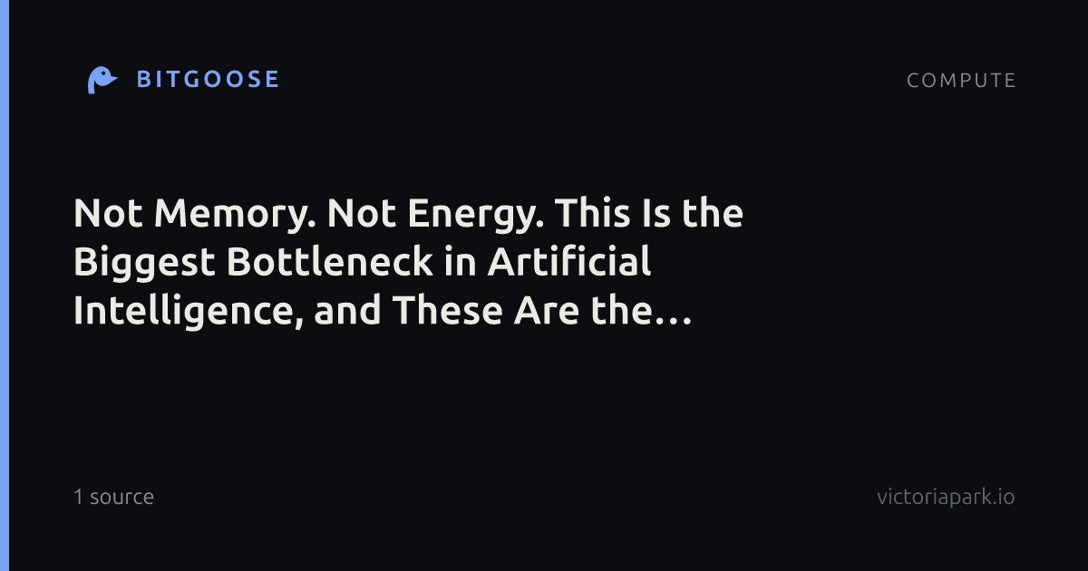 Not Memory. Not Energy. This Is the Biggest Bottleneck in Artificial Intelligence, and These Are the Companies That Can Benefit.