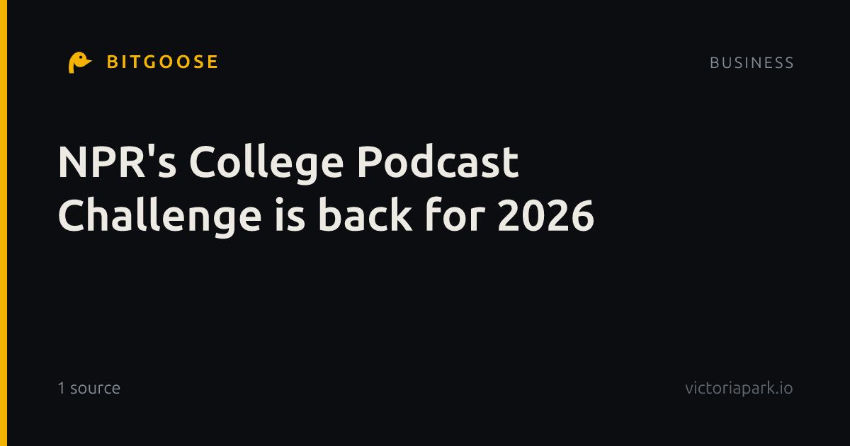 NPR's College Podcast Challenge is back for 2026