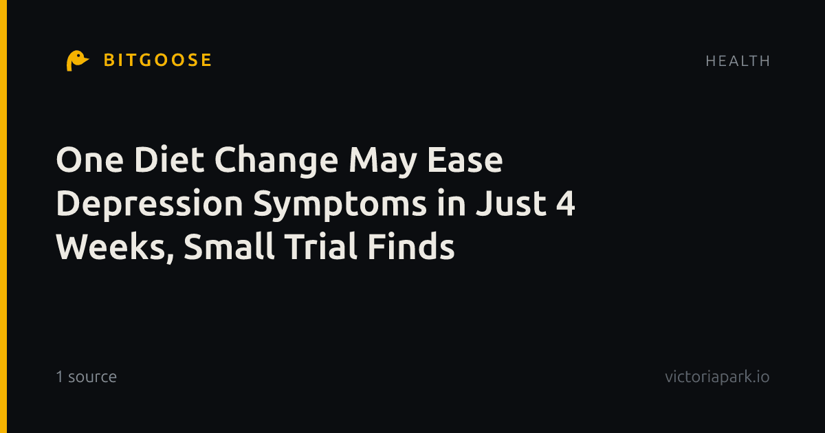One Diet Change May Ease Depression Symptoms in Just 4 Weeks, Small Trial Finds