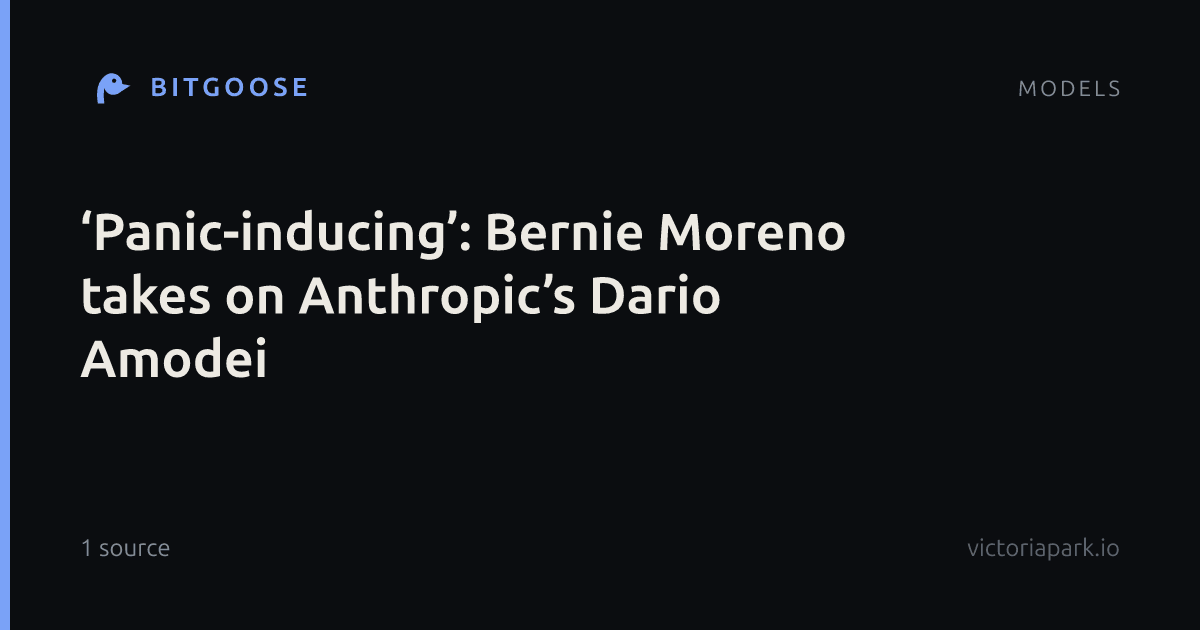 ‘Panic-inducing’: Bernie Moreno takes on Anthropic’s Dario Amodei
