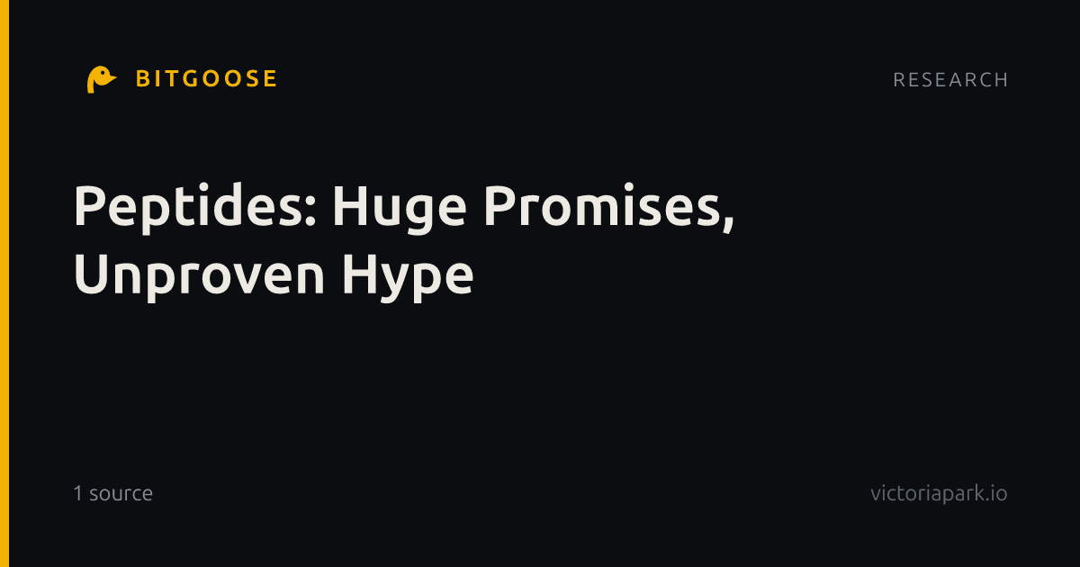 Peptides: Huge Promises, Unproven Hype