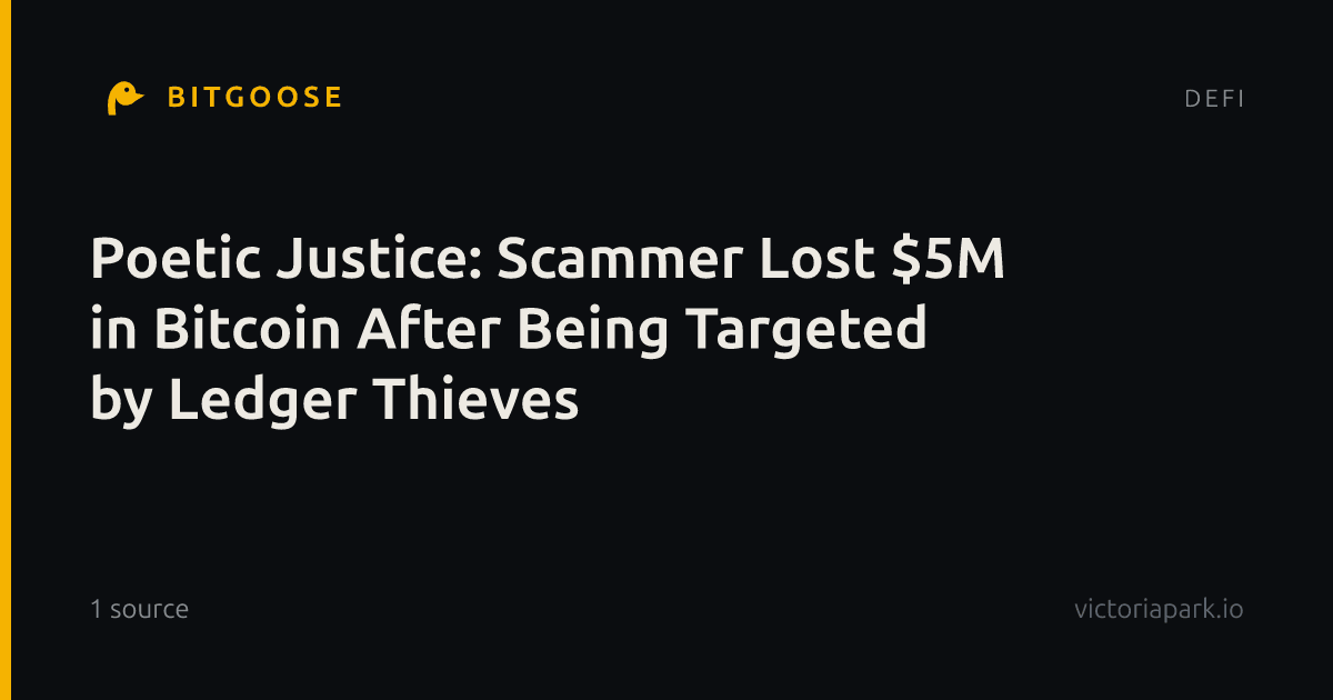 Poetic Justice: Scammer Lost $5M in Bitcoin After Being Targeted by Ledger Thieves