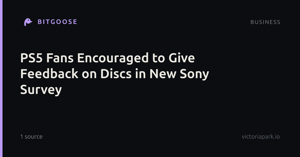 PS5 Fans Encouraged to Give Feedback on Discs in New Sony Survey