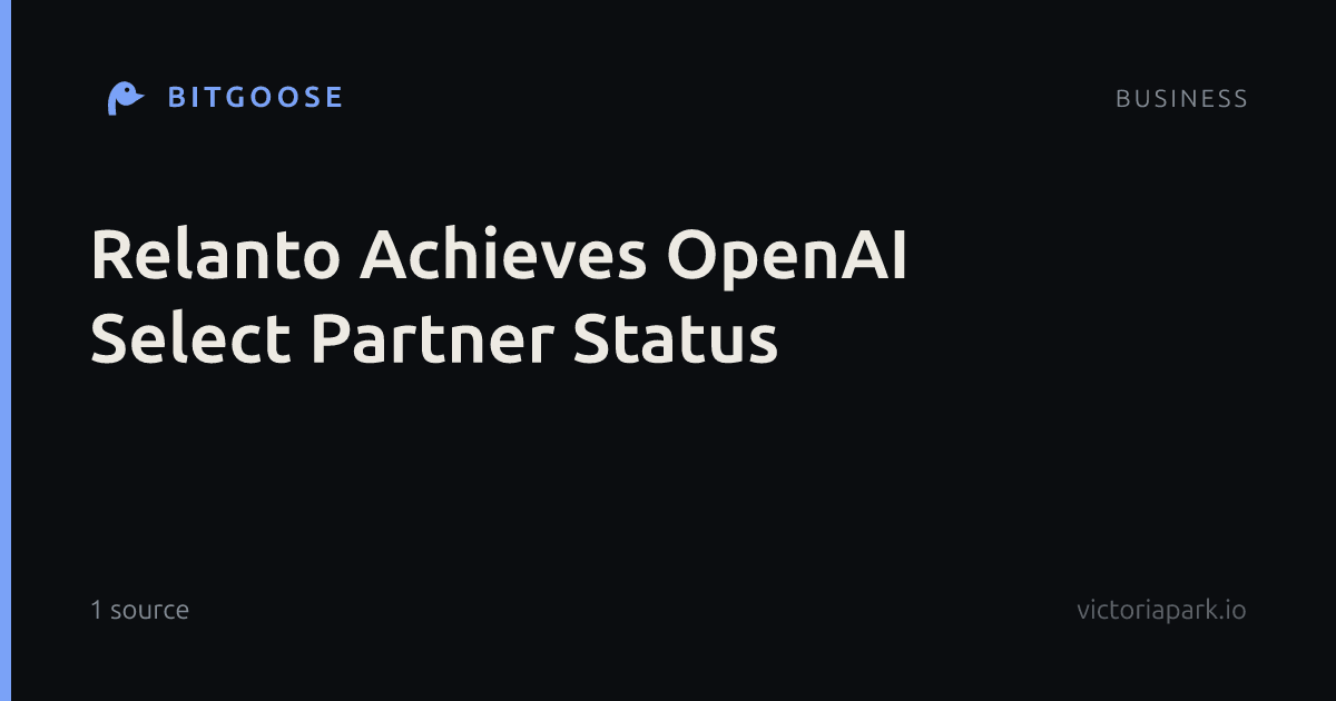 Relanto Achieves OpenAI Select Partner Status
