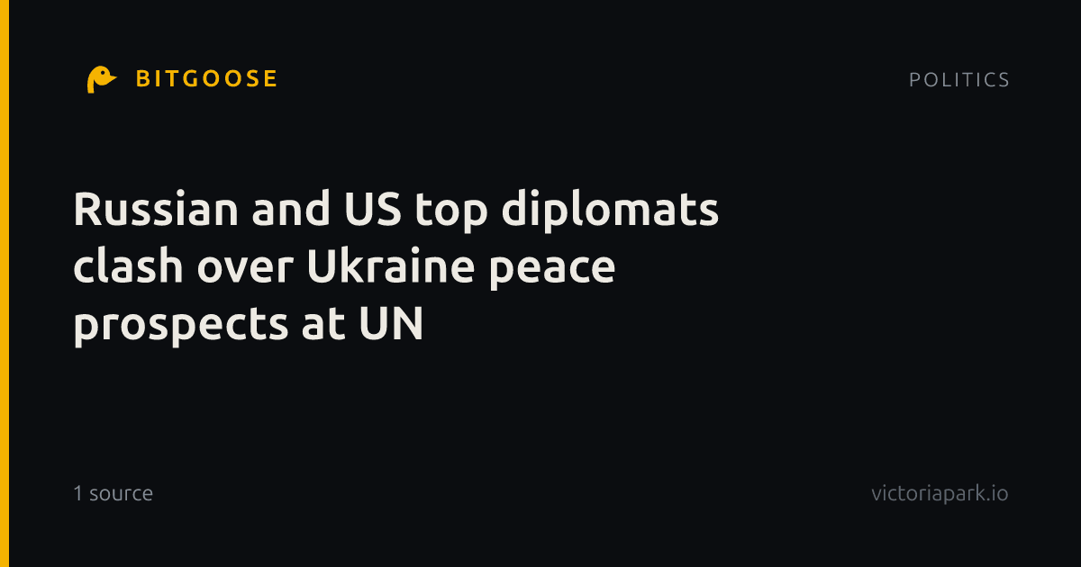 Russian and US top diplomats clash over Ukraine peace prospects at UN