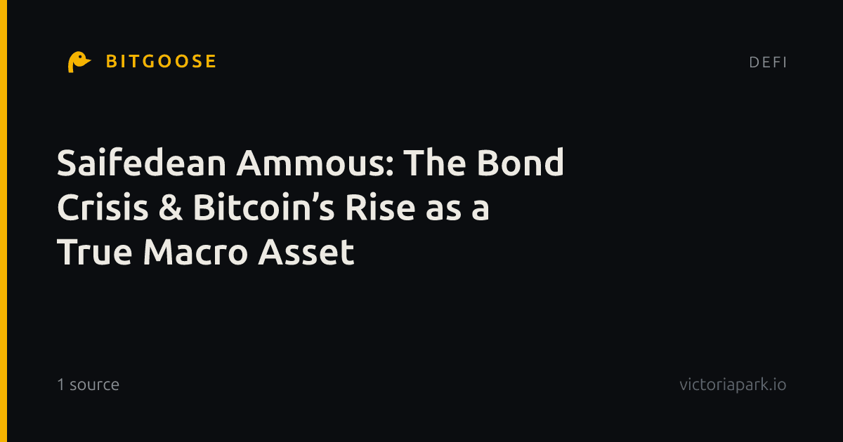 Saifedean Ammous: The Bond Crisis & Bitcoin’s Rise as a True Macro Asset