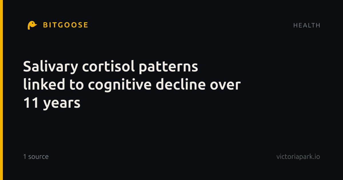 Salivary cortisol patterns linked to cognitive decline over 11 years