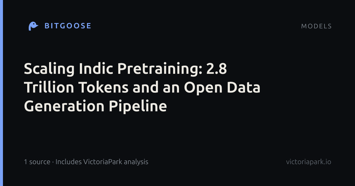 Scaling Indic Pretraining: 2.8 Trillion Tokens and an Open Data Generation Pipeline