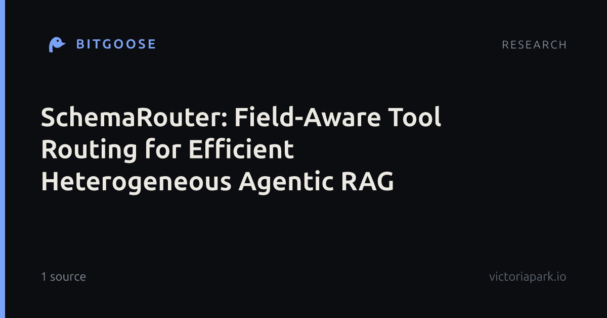 SchemaRouter: Field-Aware Tool Routing for Efficient Heterogeneous Agentic RAG