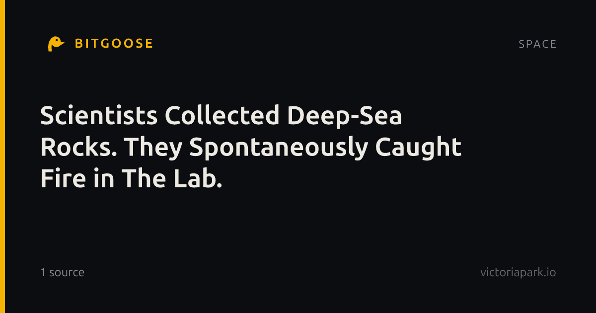 Scientists Collected Deep-Sea Rocks. They Spontaneously Caught Fire in The Lab.