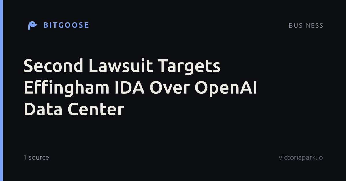 Second Lawsuit Targets Effingham IDA Over OpenAI Data Center