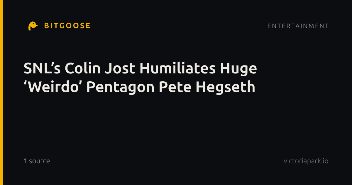 SNL’s Colin Jost Humiliates Huge ‘Weirdo’ Pentagon Pete Hegseth