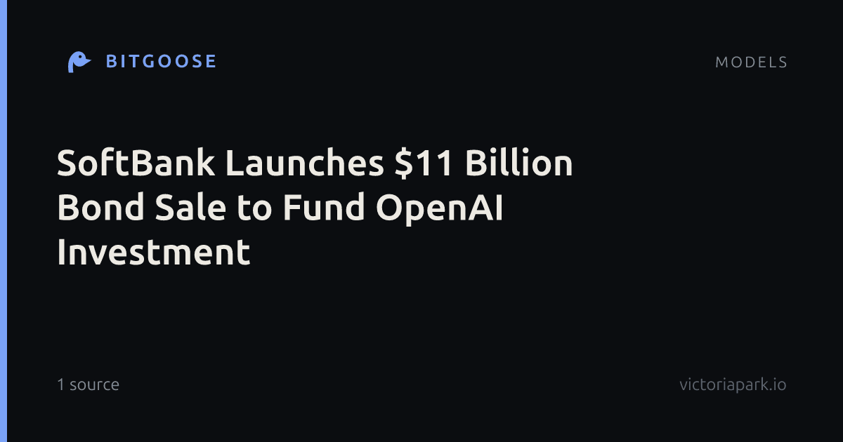 SoftBank Launches $11 Billion Bond Sale to Fund OpenAI Investment