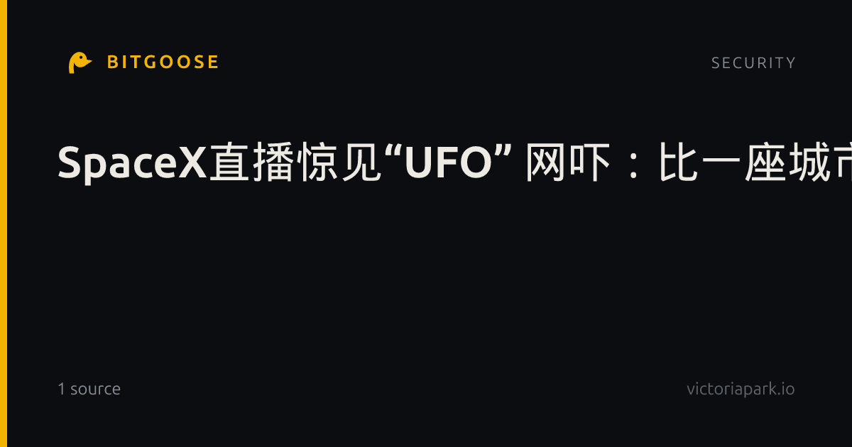 SpaceX直播惊见“UFO” 网吓:比一座城市还大