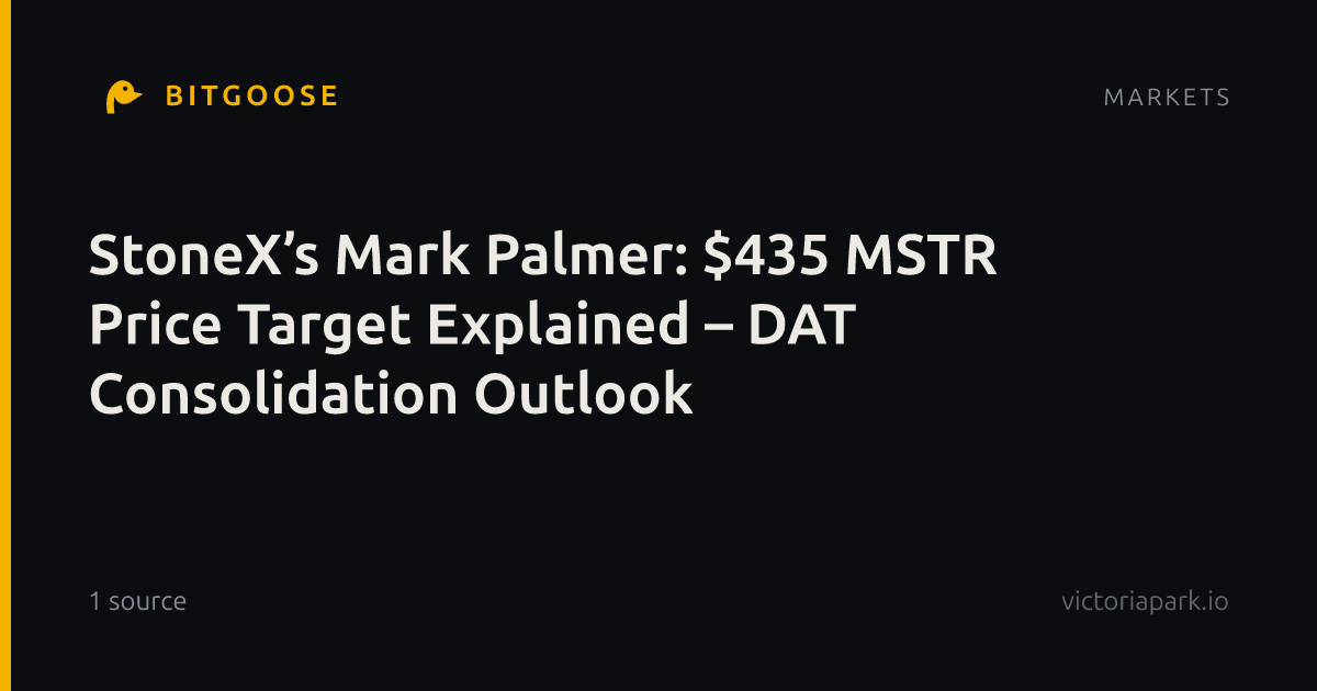 StoneX’s Mark Palmer: $435 MSTR Price Target Explained – DAT Consolidation Outlook