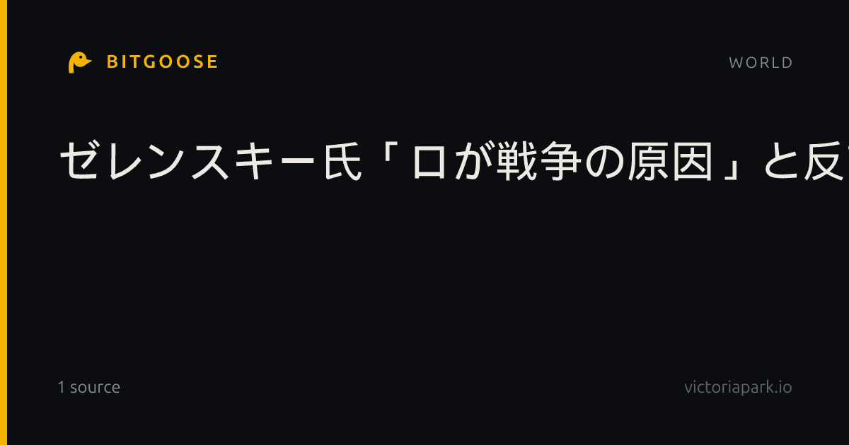 ゼレンスキー氏「ロが戦争の原因」と反論