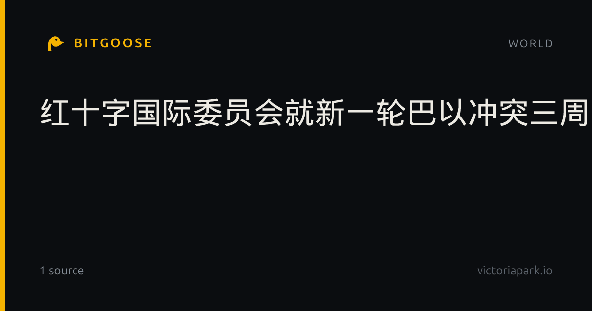 红十字国际委员会就新一轮巴以冲突三周年发表声明