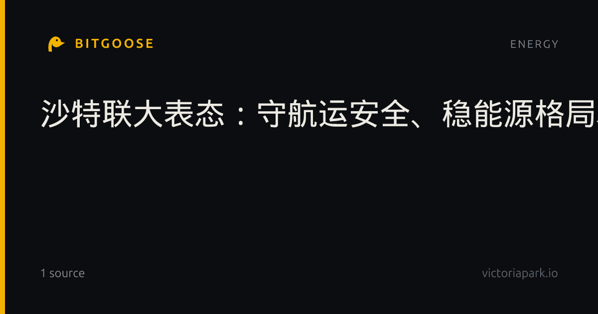 沙特联大表态：守航运安全、稳能源格局、力推两国方案