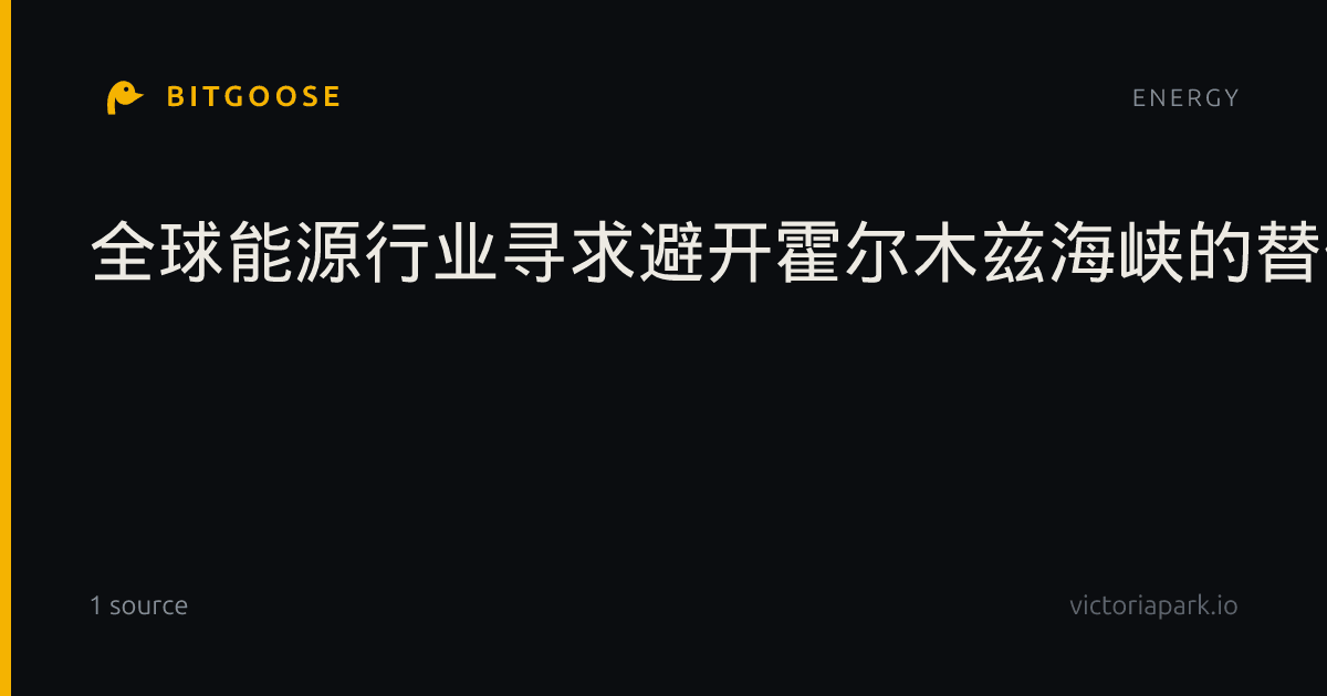 全球能源行业寻求避开霍尔木兹海峡的替代路线